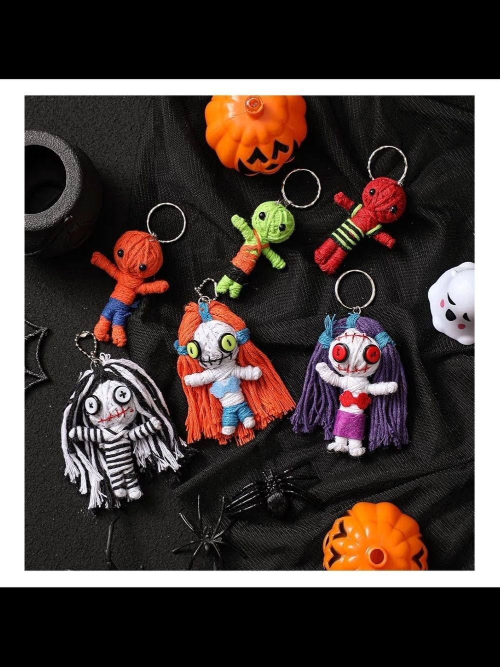 Voodoo Doll Keychain Bag Charm Choose One 3" Gothic Yarn Doll - Picture 4 of 4